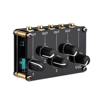 4-en-1-out Module de mélangeur passif Mini stéréo 4 canaux mélangeur passif mélangeur Audio 4 entrée Audio à 1 sortie Ultra Compact à faible bruit pour enregistrement Studio Console scène petit Club ou Bar