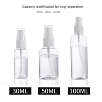 4 Pack 50 ml Bouteilles De Pulvérisation Fine Brume Transparent Vide En Plastique Bouteilles De Pulvérisation Rechargeable Bouteille Parfum Atomiseur Récipient pour Voyage Essentiel