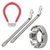 4 Pack outil de rayon de vélo outil de poche clé à rayons de vélo 6 en 1 outil de réglage de jante de vélo outil correct avec levier de pneu