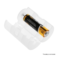 4 Pcs Adaptateur Convertisseur de Piles AA à D Taille Support de Batterie Protecteur PP Matériau