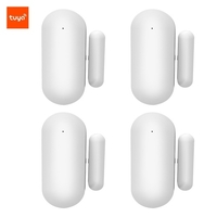 4 pcs Capteurs de portes WIFI Tuya Alarmes Détecteur d