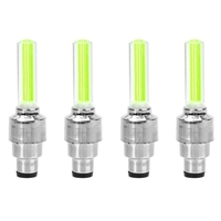 4 PCS Flash Tire Wheel Stem Cap Light Set pour Voiture Vélo Vélo Moto Automatique