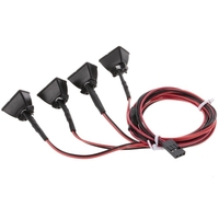 4 pcs RC voiture multi-fonction carré LED lumière avec abat-jour pour 1/10 RC Crawler voiture HSP REDCAT Axial SCX10 Traxxas TRX-4