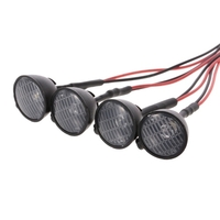 4 pcs RC Voiture Multifonction Ronde LED Lumière avec Abat-Jour pour 1/10 RC Crawler Voiture HSP REDCAT Axial SCX10 Traxxas TRX-4
