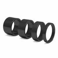 4 pièces / ensemble en aluminium vélo casque rondelle vélo de montagne avant fourche rondelle vélo tige guidon entretoises anneaux joint