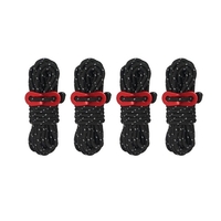 4 pièces 3.5m * 4mm Camping tente réfléchissante cordes ensemble cordon vent cordes avec boucle en alliage d