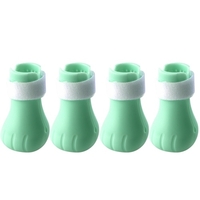 4 pièces Anti-rayures Chats Pied Chaussures Bottes Silicone Pet Toilettage Scratching Restraint Booties