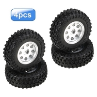 4 pièces AUSTAR 48*18mm Pneus de voiture RC avec jante en alliage d