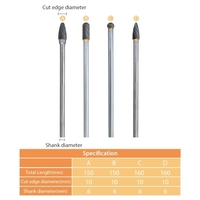 4 pièces en acier au tungstène 1/4 