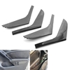 4 pièces en Fiber de carbone intérieur porte accoudoir couverture garniture remplacement pour Volkswagen Golf MK6 2010-2013