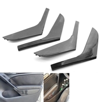 4 pièces en Fiber de carbone intérieur porte accoudoir couverture garniture remplacement pour Volkswagen Golf MK6 2010-2013
