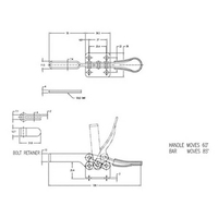4 pièces GH-201B pinces à bascule à dégagement rapide outil à main capacité de maintien 90kg / 198 lb