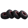 4 pièces pneu de roue de voiture RC de 2, 2 pouces avec moyeu de jante en plastique pour 1/10 Traxxas HSP Redcat RC4WD Tamiya Axial SCX10 D90 HPI RC chenille
