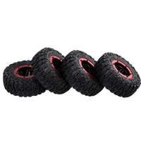 4 pièces pneu de roue de voiture RC de 2, 2 pouces avec moyeu de jante en plastique pour 1/10 Traxxas HSP Redcat RC4WD Tamiya Axial SCX10 D90 HPI RC chenille