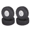 4 pièces Pneus RC sur chenilles avec jante en métal Compatible avec AXIAL SCX10 90046 traxxas TRX4 RC4WD D90 hsp redcat tamiya hpi 1/10 RC Rock Crawler