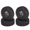 4 pièces Pneus RC sur chenilles avec jante en métal Compatible avec AXIAL SCX10 90046 traxxas TRX4 RC4WD D90 hsp redcat tamiya hpi 1/10 RC Rock Crawler