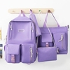 4 pièces toile sac à dos Combo ensemble sac d