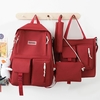 4 pièces toile sac à dos Combo ensemble sac d