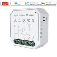 4 pièces Tuya WiFi Module de commutateur de rideau Intelligent Module de Modification de rideau à la maison dispositif de téléphone portable partage fonction de synchronisation APP télécommandes Compatible avec Alexa Google Home commande vocale