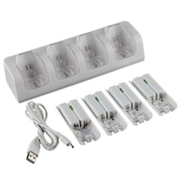 4 piles 2800mAh rechargeables + socle de chargement pour Wii-Cell