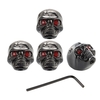 4 S-kull Design Guitare Électrique Métal V-olume Bouton Cap Bass V-olume Bouton Potentiomètre Cap avec Clé Instrument Outil pour Lecteur de Musique Portable