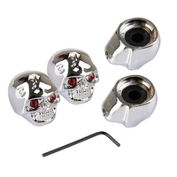 4 S-kull Design Guitare Électrique Métal V-olume Bouton Cap Bass V-olume Bouton Potentiomètre Cap avec Clé Instrument Outil pour Lecteur de Musique Portable