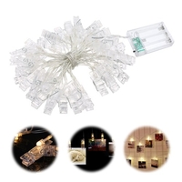 40 LED Photo Clip String Light Batterys alimenté 5M / 16.4FT pour la fête de la chambre à coucher du salon