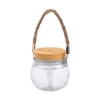 400 ml Mason Jar humidificateur humidificateur à brume de verre avec veilleuse 7 couleurs poignée en corde diffuseur d
