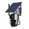 400W 4G 10X Zoom optique sans fil batterie solaire double alimenté caméra intelligente double lentille caméras IP66 étanche multifonctionnel maison ménage suivi humain Audio bidirectionnel