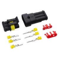 408 PCS Wateresistance Voiture Câble Électrique Connecteur Terminal Plug Kit Set 1 2 3 4 Broches Camion Plug Voiture Spark Connecteur Assortiment Boîte Portable