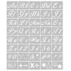 40PCS Pochoirs Lettre et Numéro Modèle Pochoirs Alphabet Lavables Réutilisables Modèles D