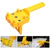 41 pièces ensemble de gabarit de goujonnage en bois rapide gabarit de trou de poche portable adapté 6/8 / 10mm forets perforateur droit pour menuiserie goujons guide de forage manchon métallique jaune