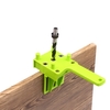 41 pièces ensemble de gabarit de goujonnage en bois rapide gabarit de trou de poche portable adapté aux forets 6/8 / 10mm perforateur de trou droit pour les joints de cheville de menuiserie guide de forage manchon en métal vert