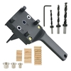 41 pièces kit de guide de perçage pour le travail du bois localisateur de trou droit goupilles de guidage outil de trou de perçage en bois