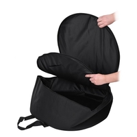 41cm Sac de beauté Sac de transport Sac de matériel de studio Style de tambour de conception à deux couches avec diviseur de grille nid d