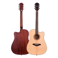 41inch Pan Coupé Acoustique Folk Guitare Épicéa Panneau Supérieur En Bois Acajou Panneau Arrière En Bois