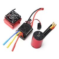 4300KV moteur sans brosse 3650 moteur étanche avec 60A sans brosse ESC 5.8V 3A BEC dissipateur thermique pour 1/8 1/10 RC voiture