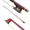 4/4 pleine taille solide violon brésilien violon archet bien équilibré style cercle grenouille ébène