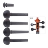 4/4 Taille Ebony Wood Violon Fiddle Tuning Pegs Endpin Set Remplacement Noir