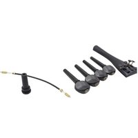 4/4 Violon Mentonnière avec Tuning Peg Cordier Beaux Tuner Attache-Cordier Endpin Violon Accessoires Kit