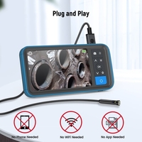 4.5 pouces HD couleur écran endoscope numérique 8 mm double lentille IP67 étanche caméra luminosité réglable enregistreur vidéo support 8 langues endoscope avec 5 m Snakelike Tube Inspection Instrument MS450