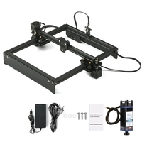 450nm 10W Machine de gravure laser Longueur focale réglable Contrôle hors ligne Imprimante de gravure laser de bureau Portable Carver DIY Laser Marque Marque Imprimante Zone de travail 280x230mm,  Compatible avec le logiciel GRBL