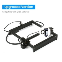 450nm 10W Machine de gravure laser Longueur focale réglable Contrôle hors ligne Imprimante de gravure laser de bureau Portable Carver DIY Laser Marque Marque Imprimante Zone de travail 280x230mm,  Compatible avec le logiciel GRBL
