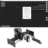 450nm 30W Machine de gravure laser à longueur focale fixe Mini imprimante de gravure laser de bureau Portable Carver DIY Laser Marque Marque Imprimante Zone de travail 170x200mm,  Compatible avec le logiciel GRBL