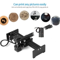 450nm 50W Machine de gravure laser Longueur focale fixe Mini graveur laser de bureau Imprimante Portable Carver DIY Laser Marque Marque Imprimante Zone de travail 170x200mm,  Compatible avec le logiciel GRBL