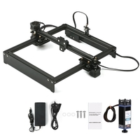 450nm 5.5W Machine de gravure laser Longueur focale réglable Contrôle hors ligne Imprimante de gravure laser de bureau Portable Carver DIY Laser Marque Marque Imprimante Zone de travail 280x230mm,  Compatible avec le logiciel GRBL