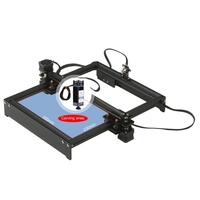 450nm 5.5W Machine de gravure laser Longueur focale réglable Contrôle hors ligne Imprimante de gravure laser de bureau Portable Carver DIY Laser Marque Marque Imprimante Zone de travail 280x230mm,  Compatible avec le logiciel GRBL