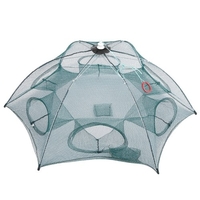 4/6/8/10 trous piège de pêche automatique Portable pliant filet de pêche poisson crevettes méné crabe maille piège Cage