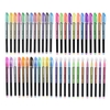 48 Couleurs Gel Stylos Comprend Glitter / Neon / Gouache / Metal Stylus Styling Highlighting Dessin pour étudiants Coloriage Livres