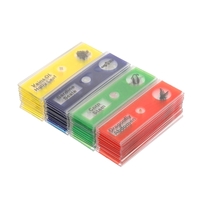 48 pcs / ensemble Plastique Préparé Microscope Diapositives Animaux Insectes Plantes Échantillon Échantillons Diapositives Ensemble avec des Étiquettes de Couleur pour les Enfants étudiants